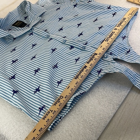 DISNEY Embroidered Aladdin genie lamp Button Up front tie top crop - Picture 11 of 13